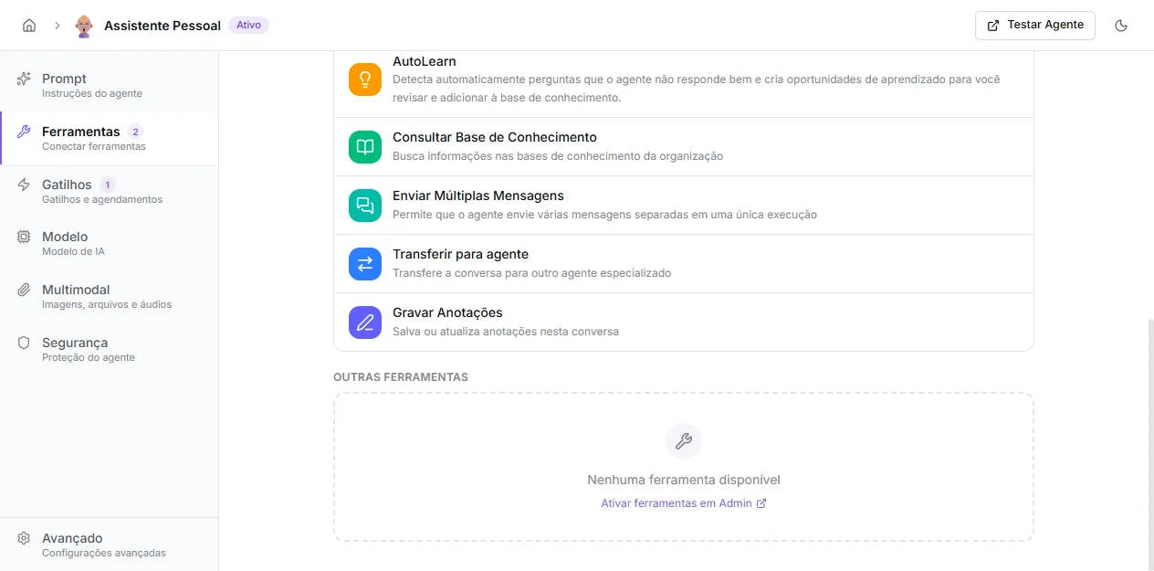 Final da lista — Outras Ferramentas