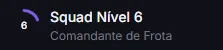 Indicador de nível na barra lateral